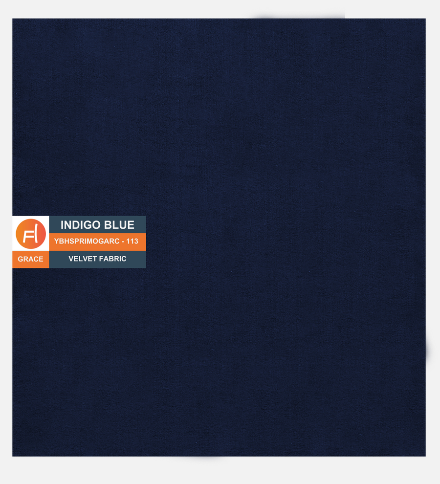 Numonk Velvet 1 Seater Sofa In Indigo Blue Colour - Febonic Living