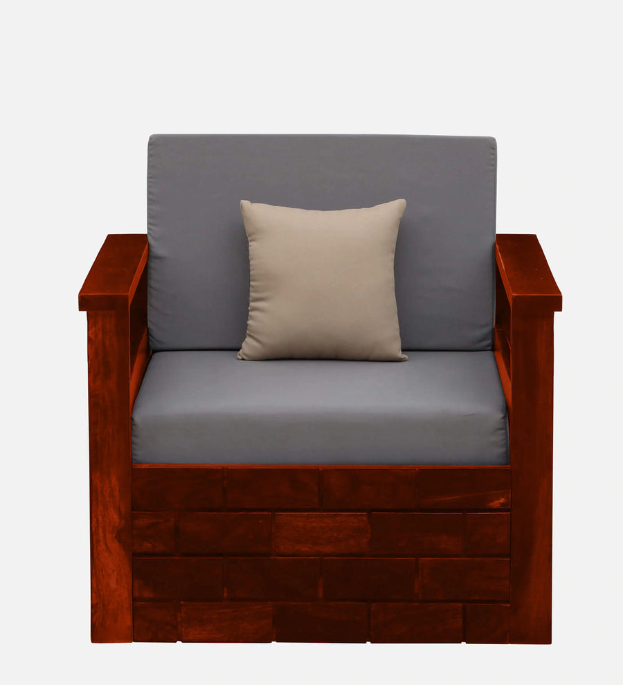 Imani Sheesham Wood 1 Seater Sofa In Honey Oak Finish - Febonic Living