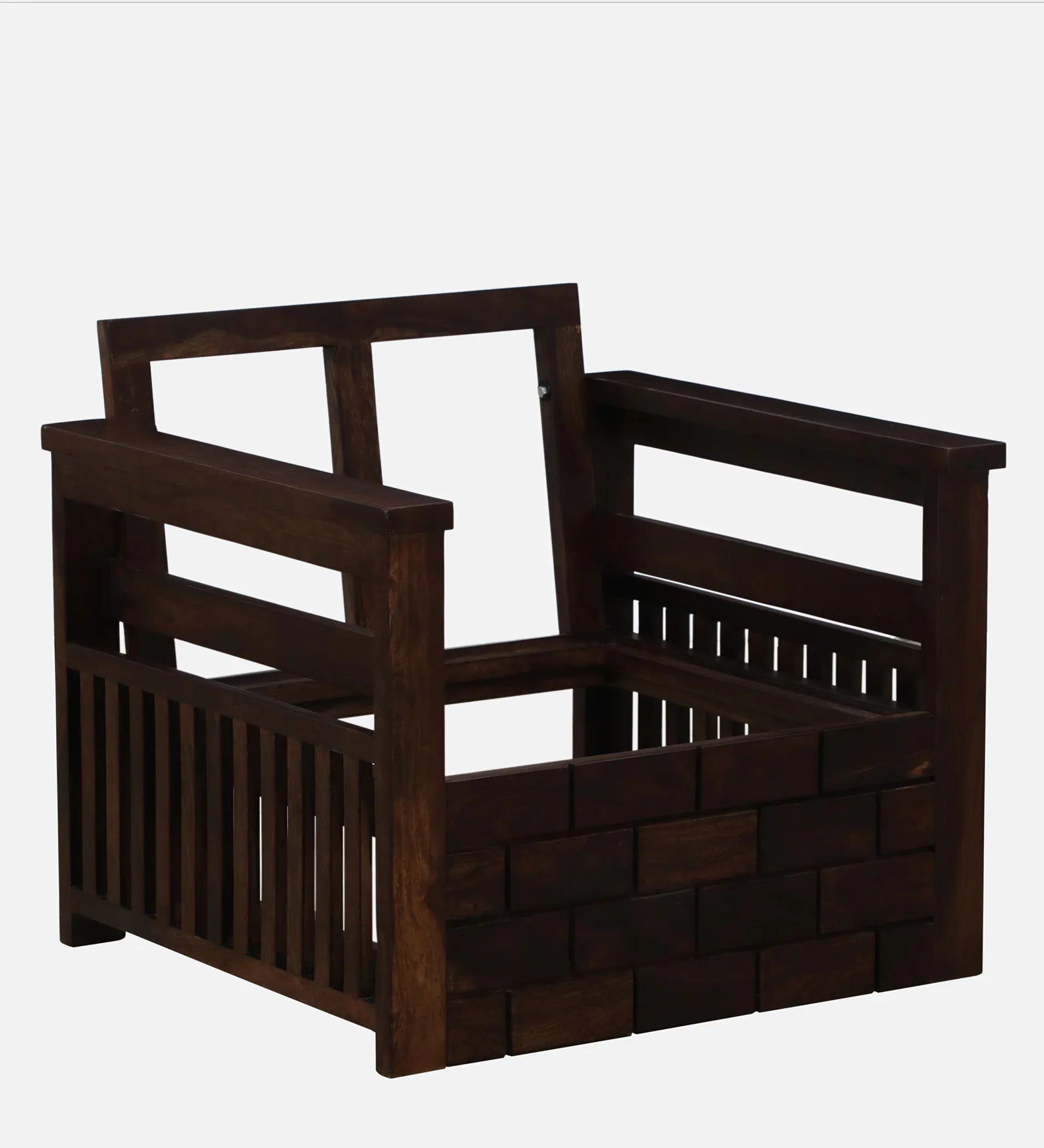 Imani Sheesham Wood 1 Seater Sofa In Provincial Teak Finish - Febonic Living