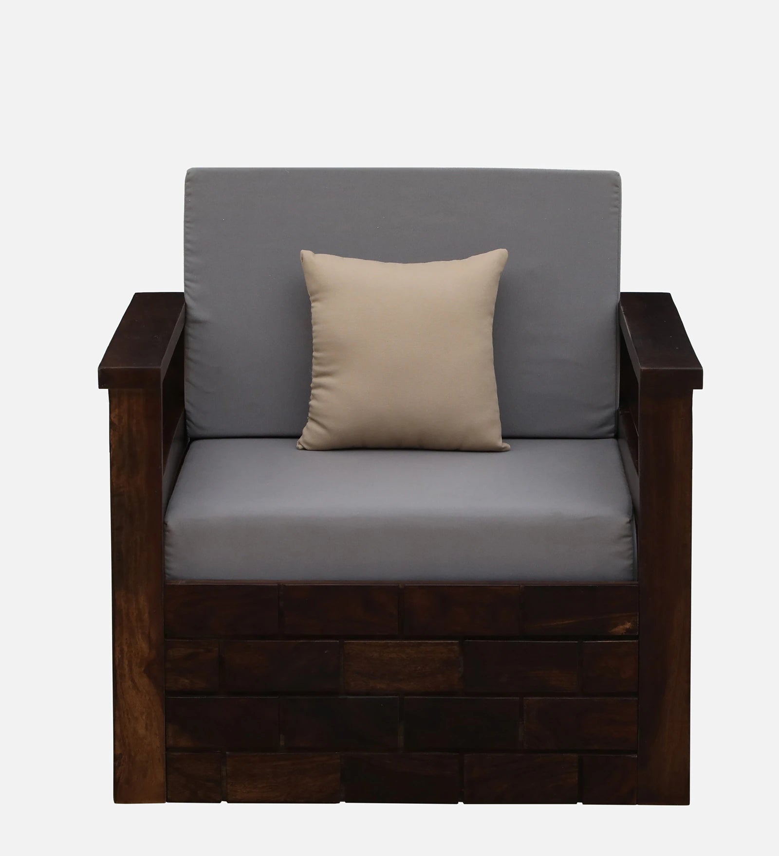 Imani Sheesham Wood 1 Seater Sofa In Provincial Teak Finish - Febonic Living