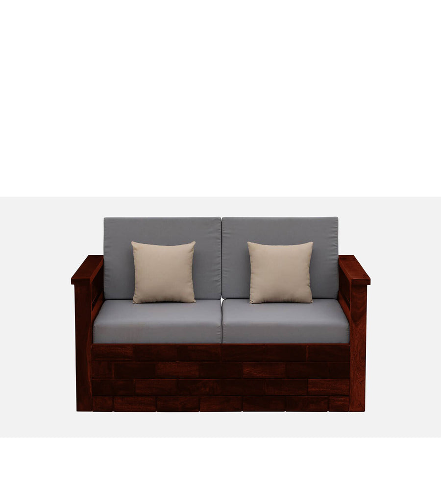 Imani Sheesham Wood 2 Seater Sofa In Honey Oak Finish - Febonic Living