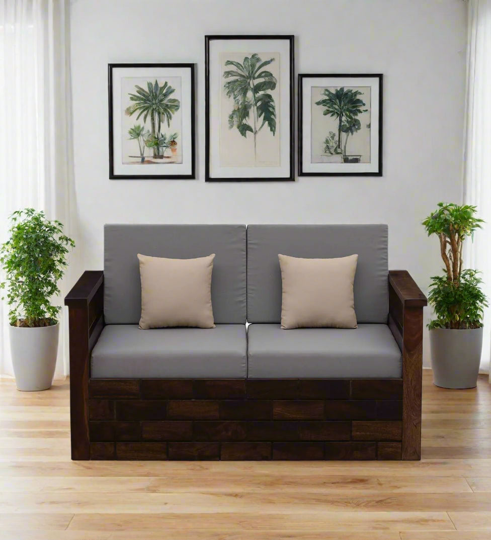 Imani Sheesham Wood 2 Seater Sofa In Provincial Teak Finish - Febonic Living