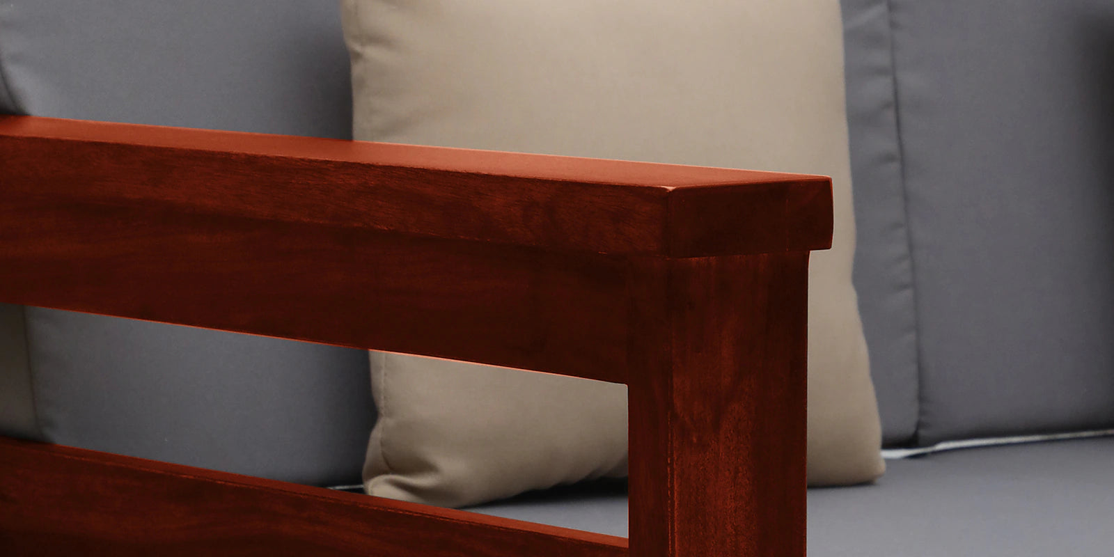 Imani Sheesham Wood 3 Seater Sofa In Honey Oak Finish - Febonic Living