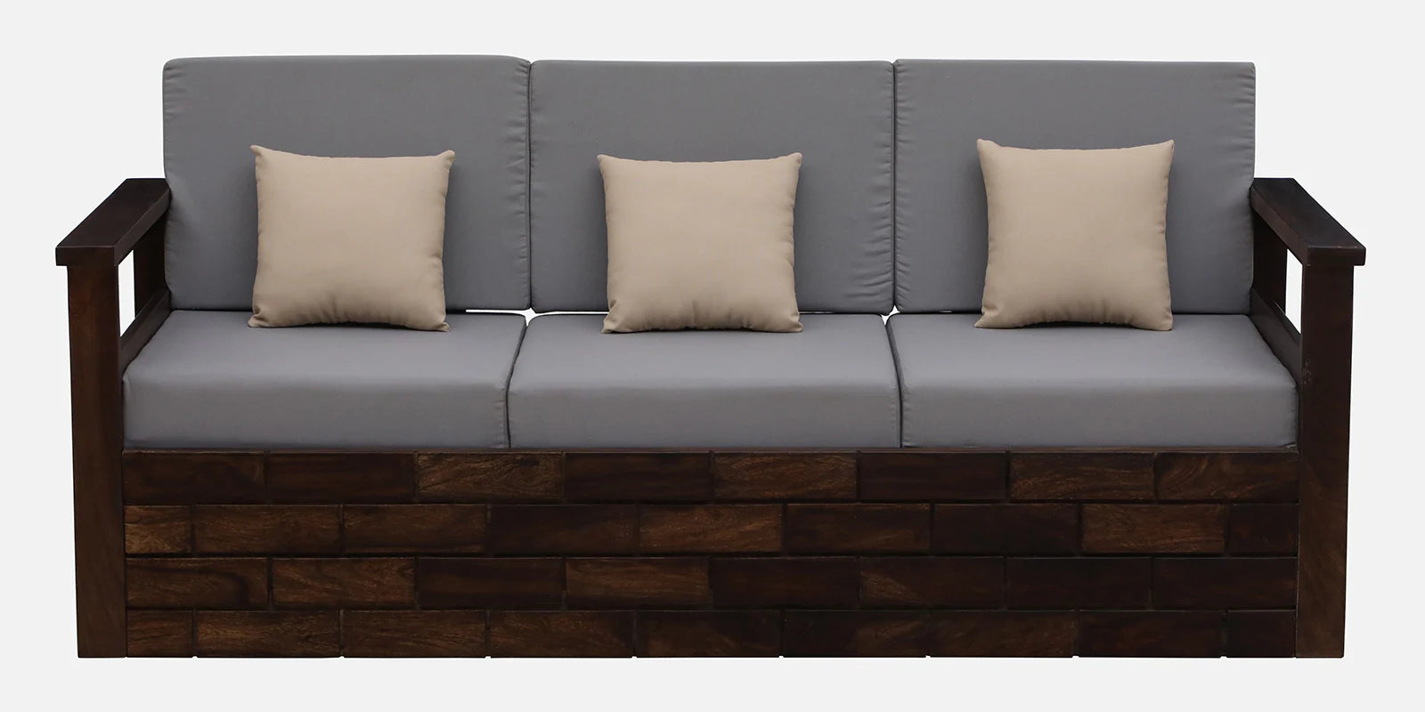 Imani Sheesham Wood 3 Seater Sofa In Provincial Teak Finish - Febonic Living