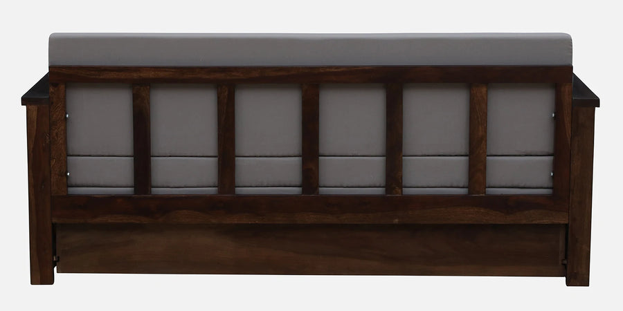 Imani Sheesham Wood Pull Out 3 Seater Sofa Cum Bed In Provincial Teak Finish with Storage - Febonic Living