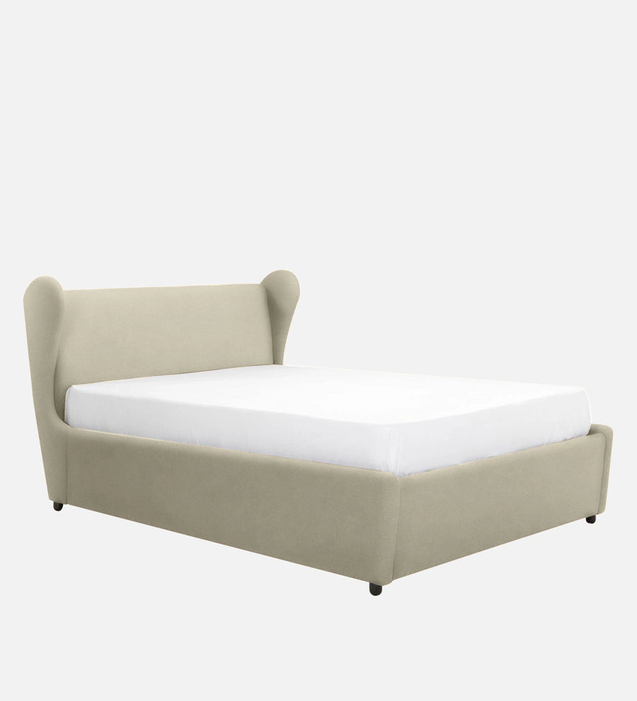 Ivana Velvet Upholstered Queen Size Bed In Camel Beige Colour - Febonic Living