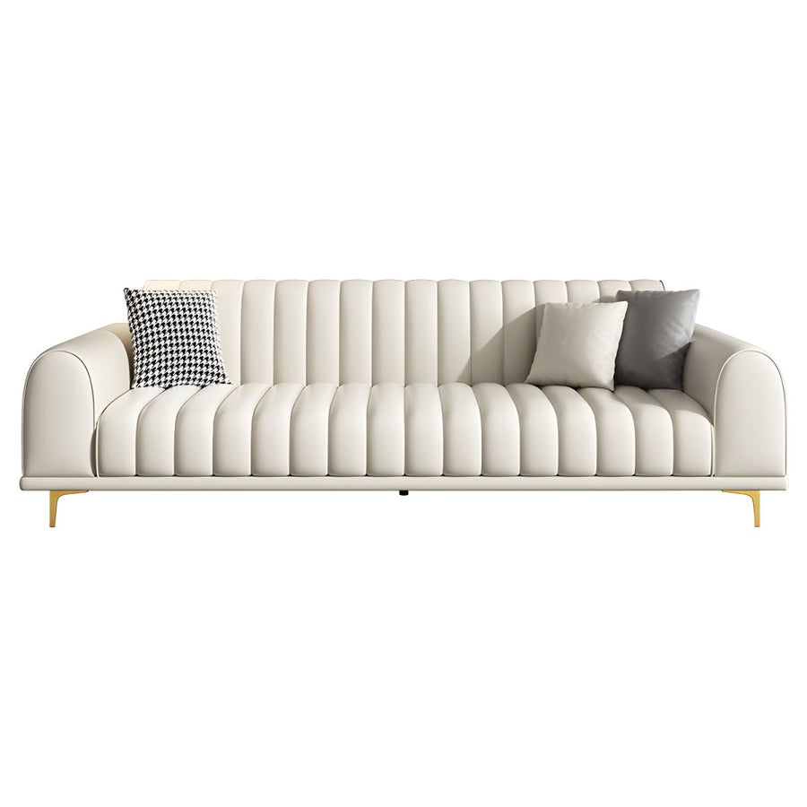Jenni Waterproof Velvet 3 Seater Sofa In Cashew Cream Colour - Febonic Living