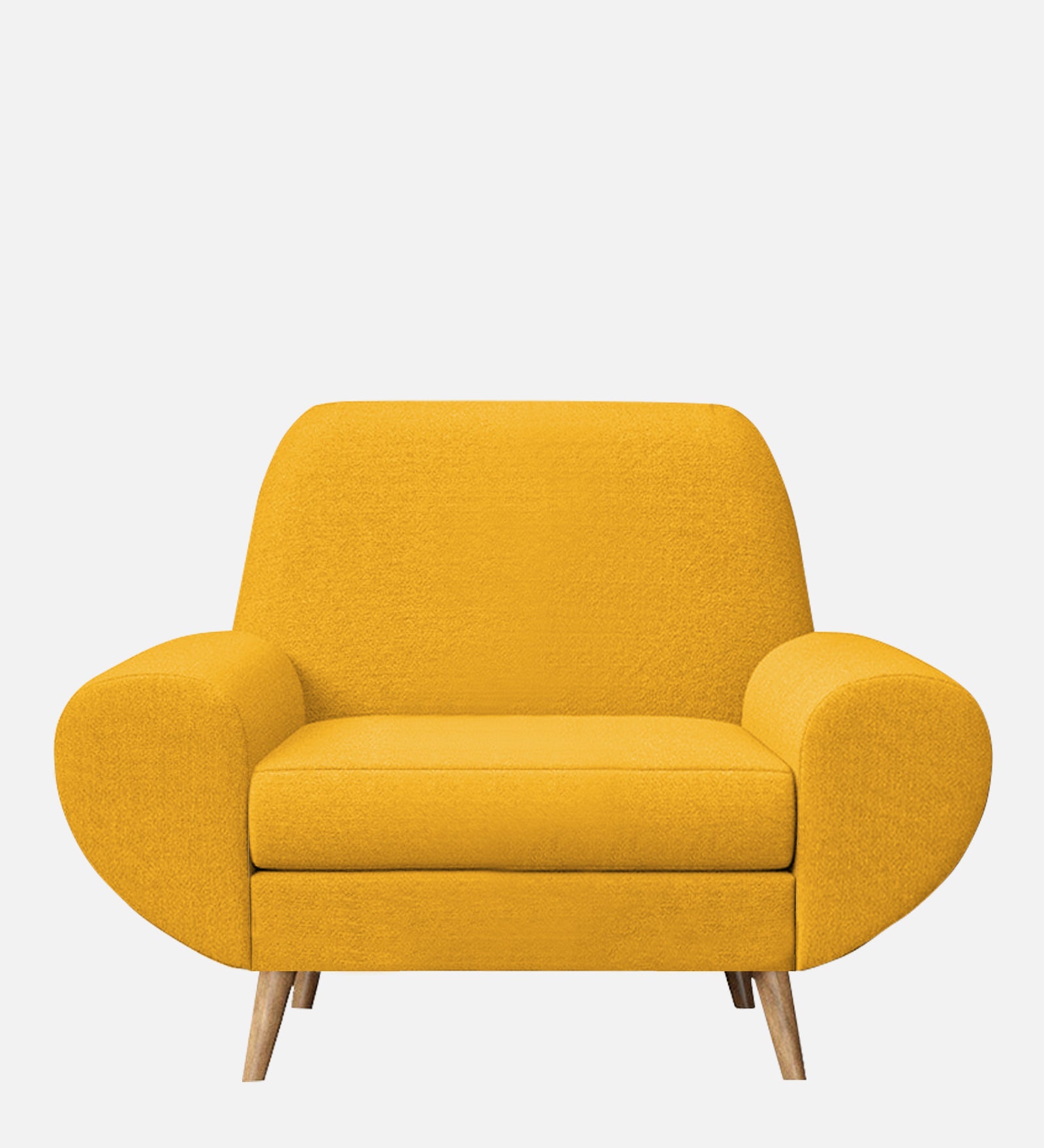 Jessy Fabric 1 Seater Sofa In Bold Yellow Colour