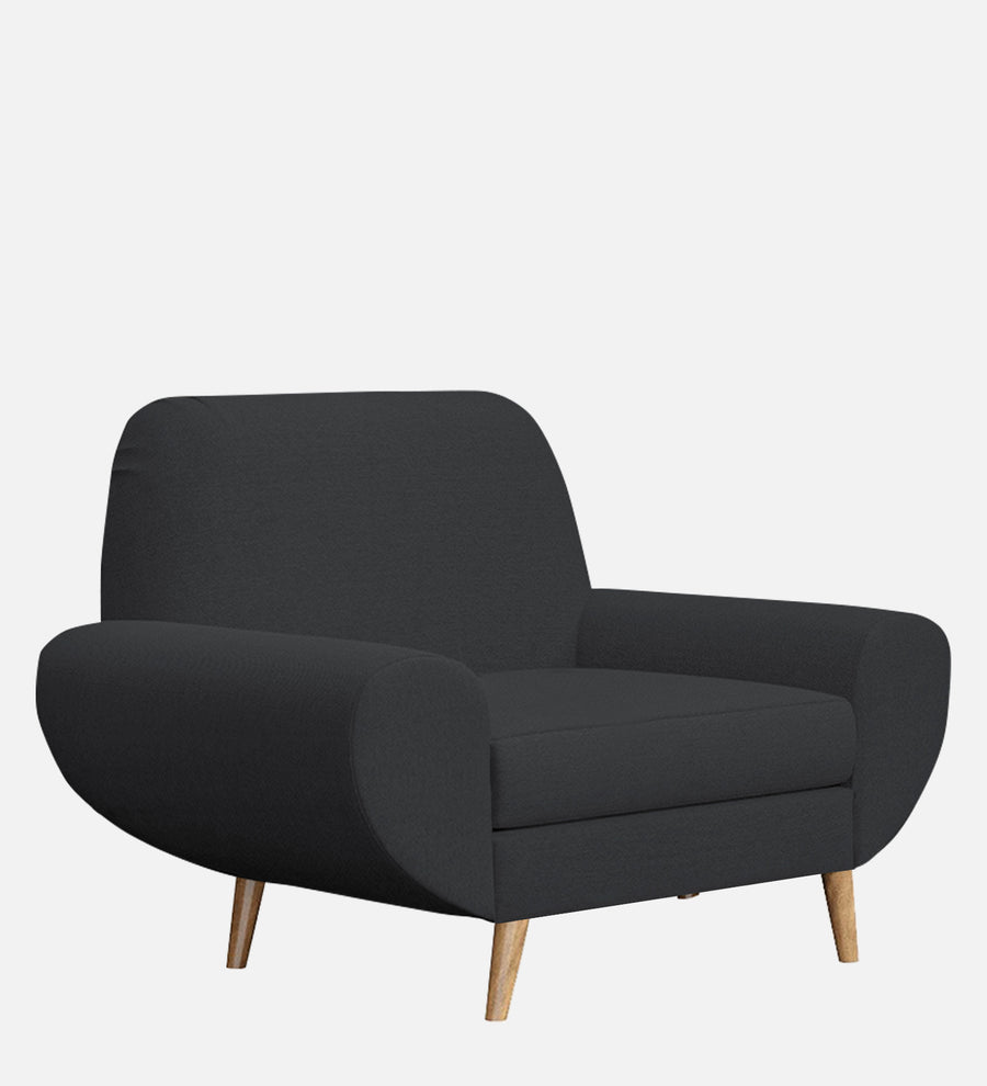Jessy Fabric 1 Seater Sofa In Charcoal Grey Colour - Febonic Living