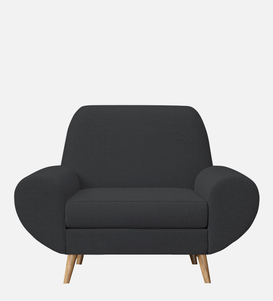 Jessy Fabric 1 Seater Sofa In Charcoal Grey Colour - Febonic Living