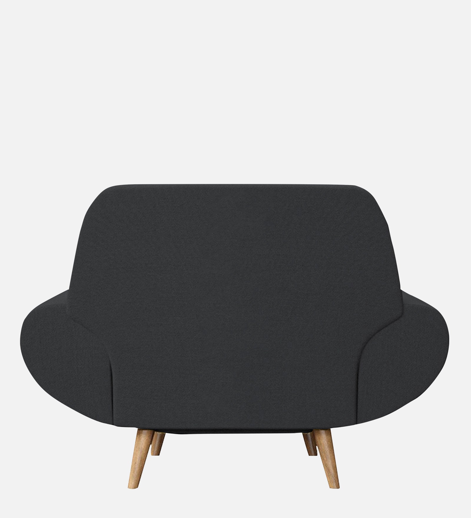 Jessy Fabric 1 Seater Sofa In Charcoal Grey Colour