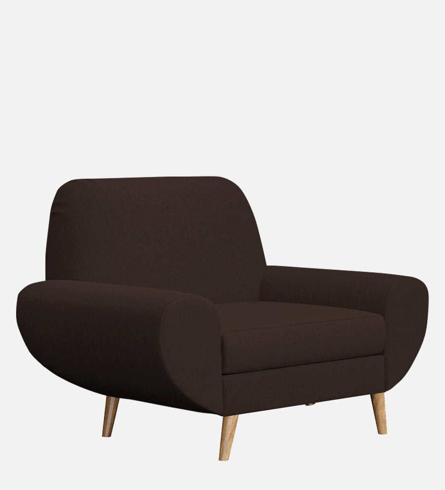 Jessy Fabric 1 Seater Sofa In Coffee Brown Colour - Febonic Living