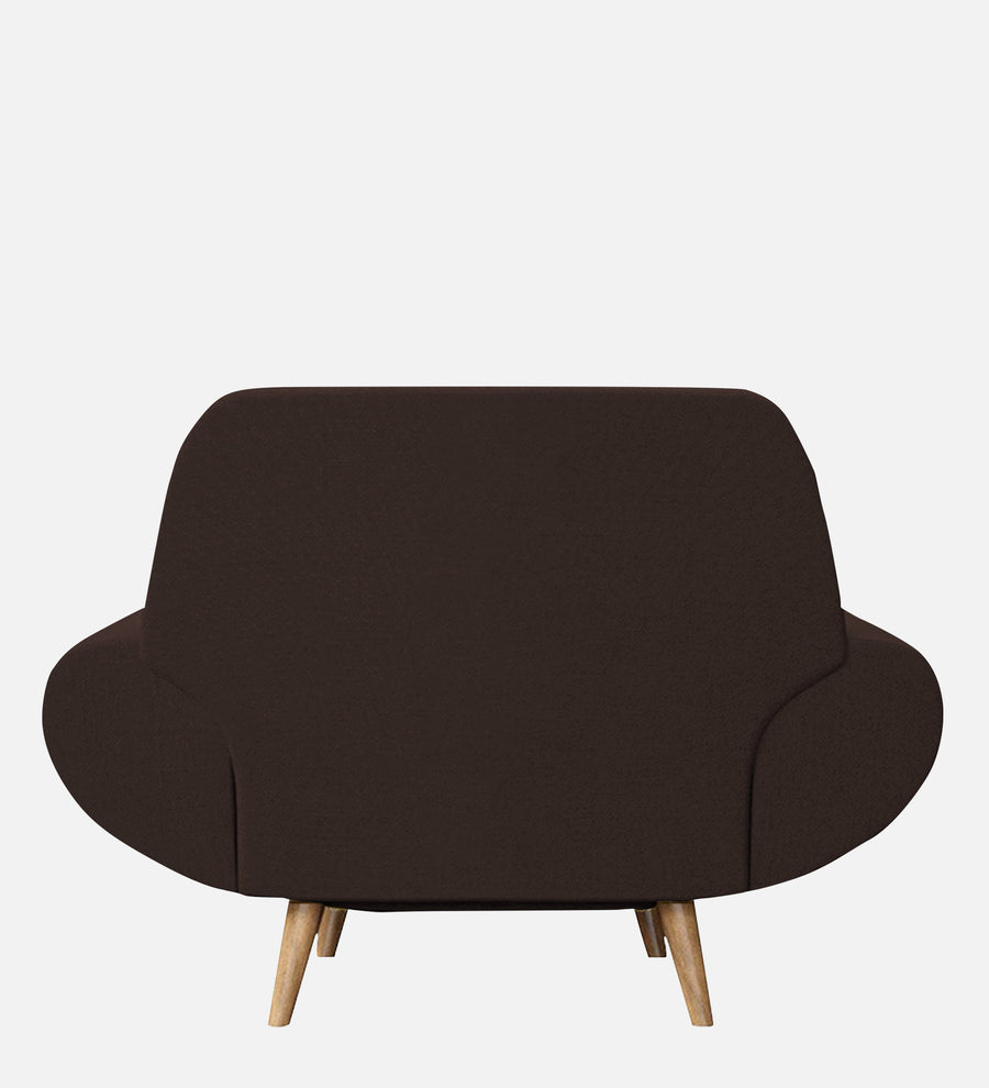 Jessy Fabric 1 Seater Sofa In Coffee Brown Colour - Febonic Living