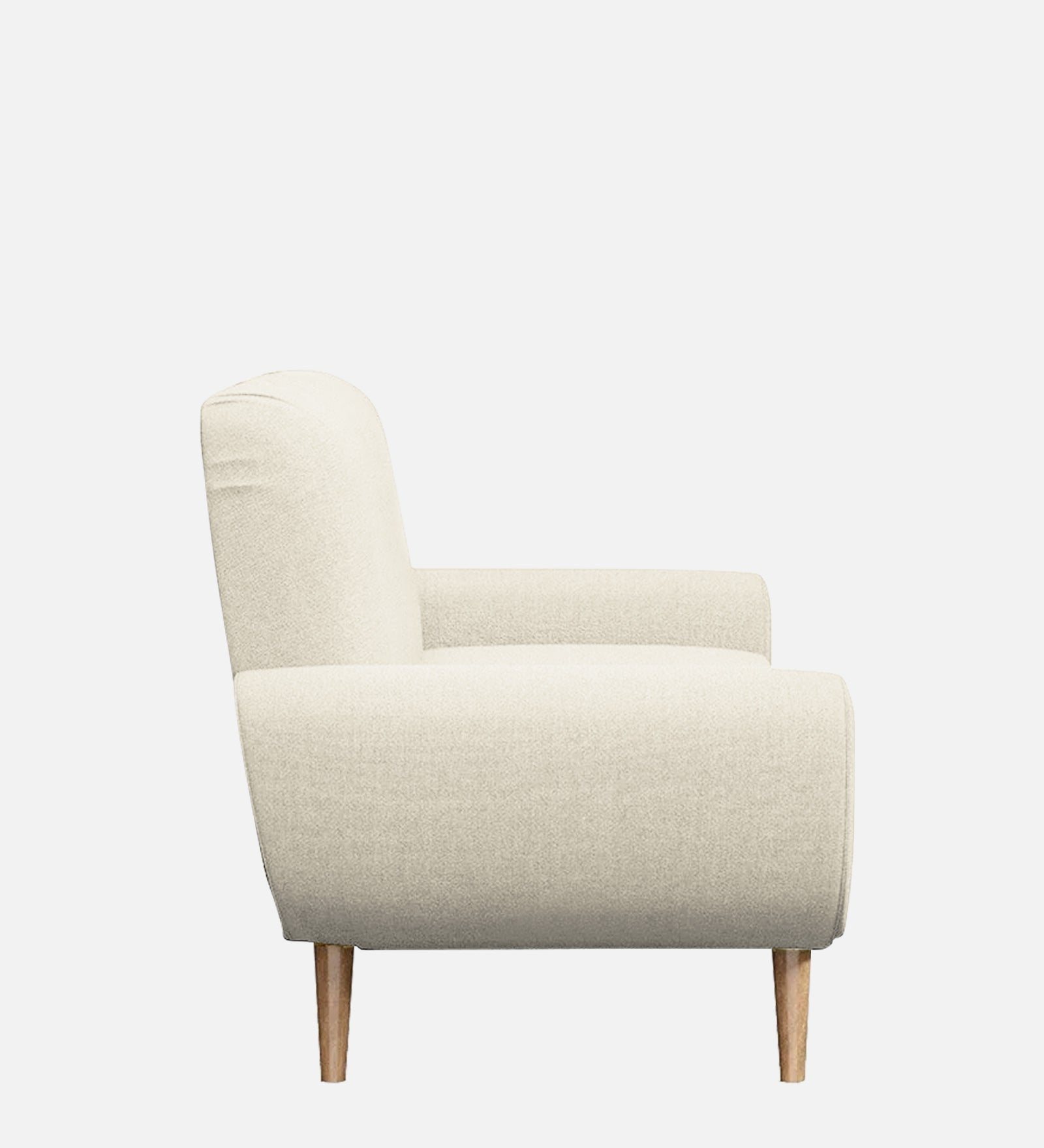 Jessy Fabric 1 Seater Sofa In Ivory Cream Colour