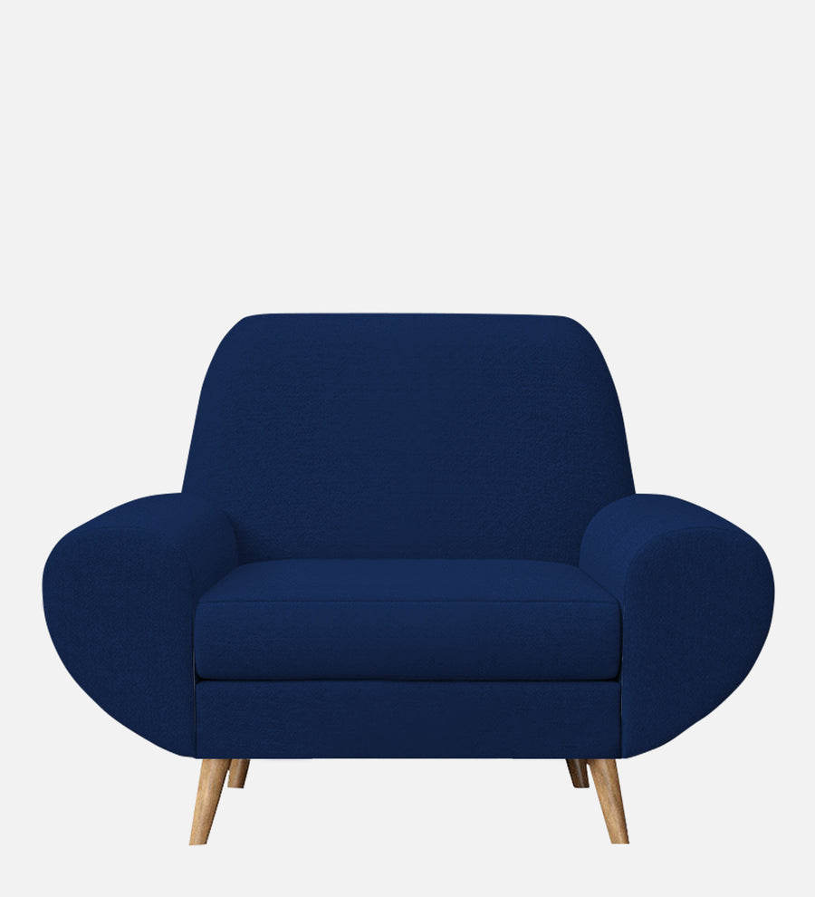 Jessy Fabric 1 Seater Sofa In Royal Blue Colour - Febonic Living