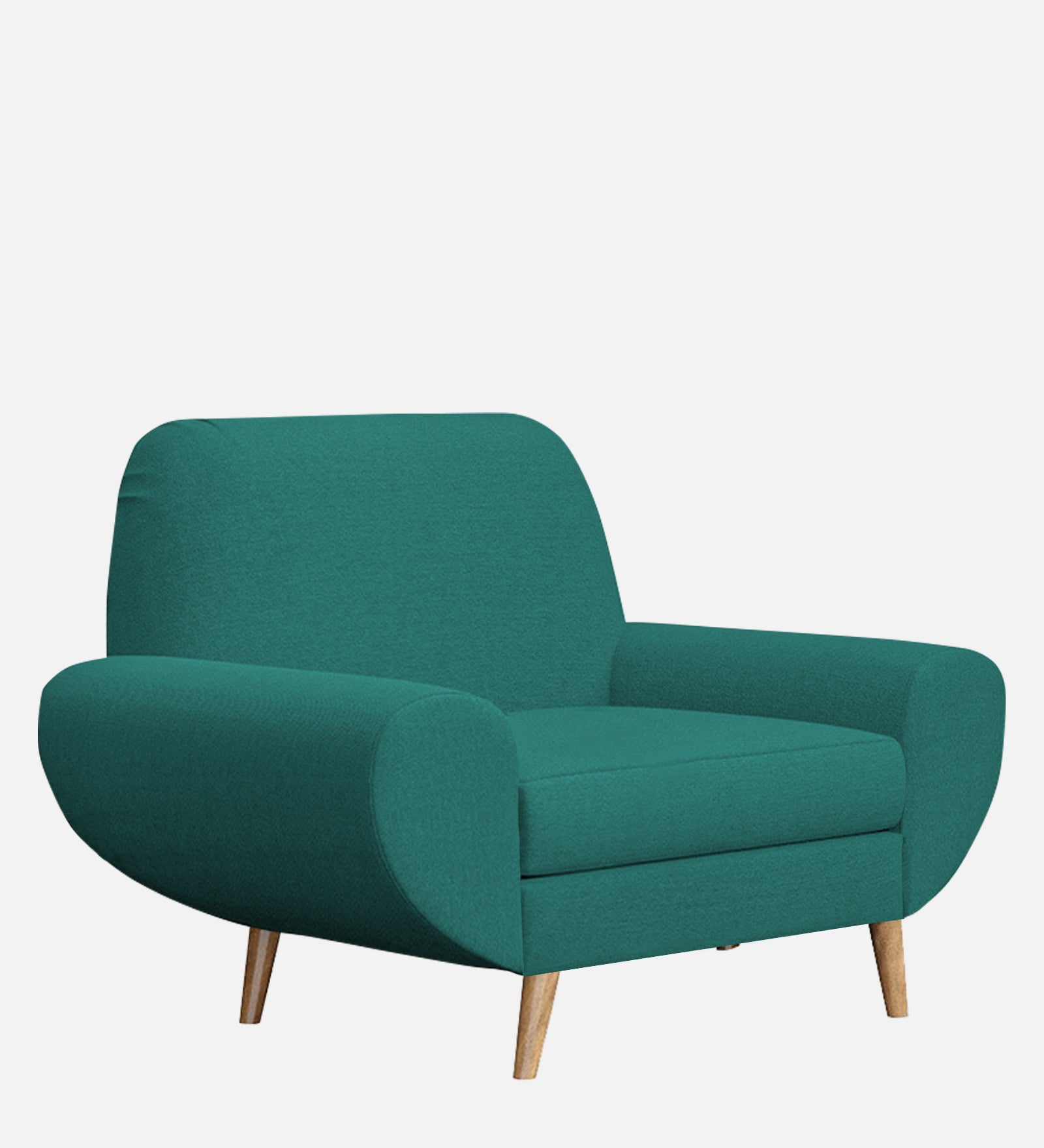 Jessy Fabric 1 Seater Sofa In Sea Green Colour