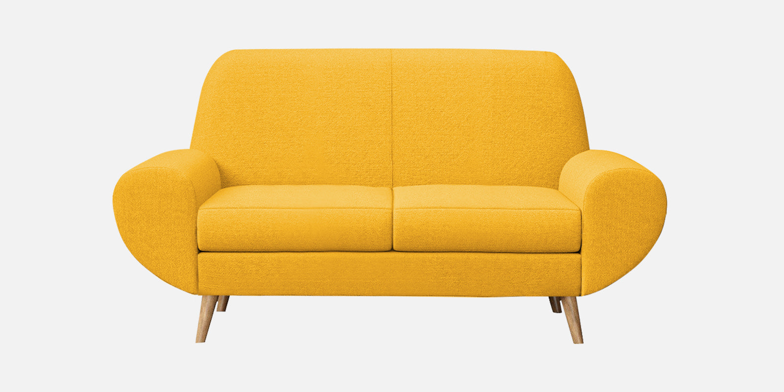Jessy Fabric 2 Seater Sofa In Bold Yellow Colour