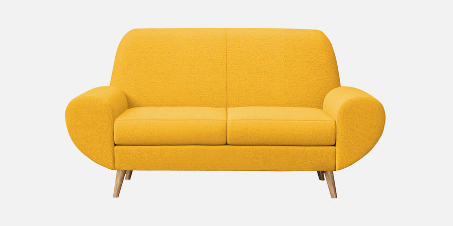 Jessy Fabric 2 Seater Sofa In Bold Yellow Colour - Febonic Living