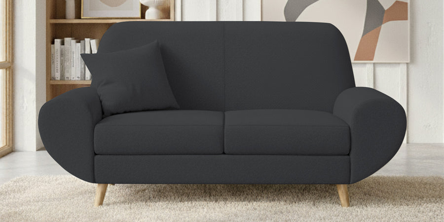 Jessy Fabric 2 Seater Sofa In Charcoal Grey Colour - Febonic Living