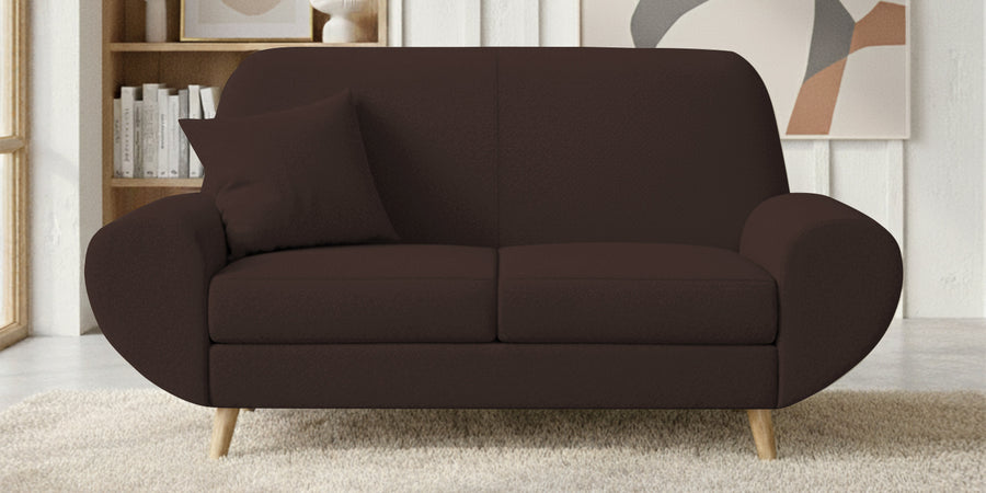 Jessy Fabric 2 Seater Sofa In Coffee Brown Colour - Febonic Living