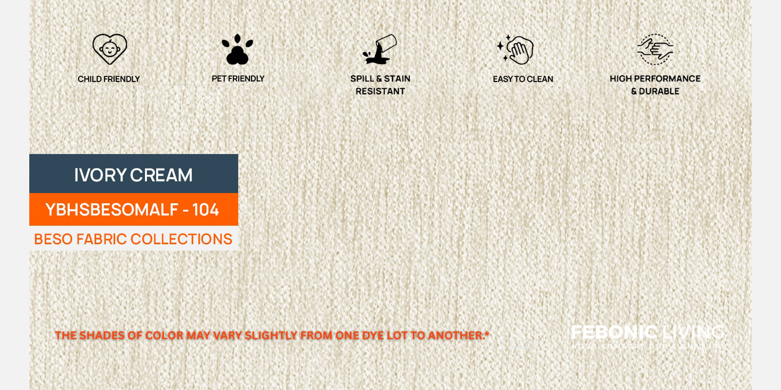 Jessy Fabric 2 Seater Sofa In Ivory Cream Colour