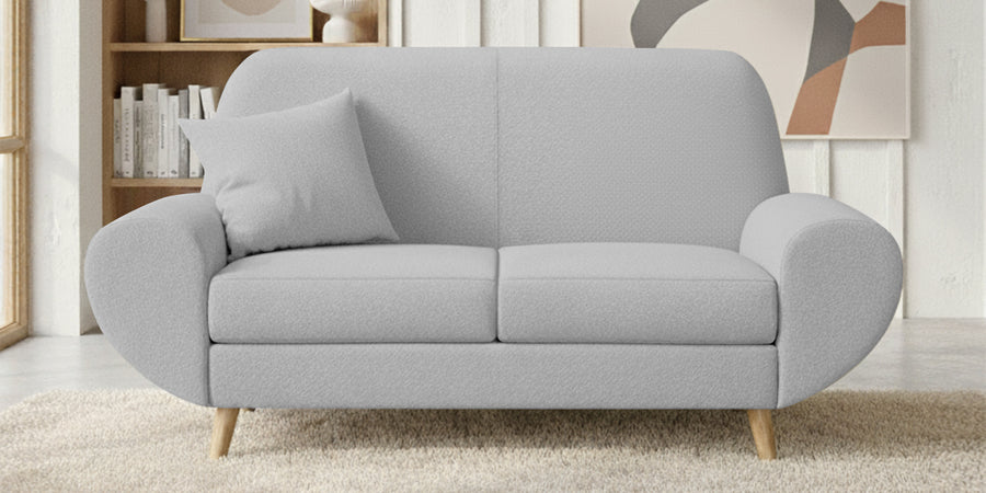 Jessy Fabric 2 Seater Sofa In Lit Grey Colour - Febonic Living