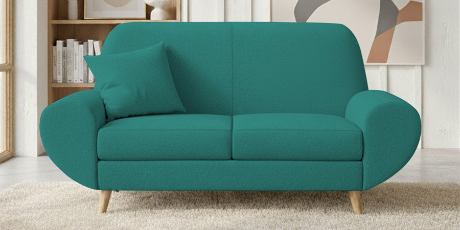Jessy Fabric 2 Seater Sofa In Sea Green Colour - Febonic Living