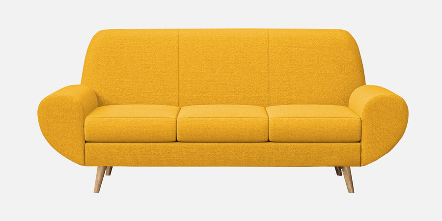 Jessy Fabric 3 Seater Sofa In Bold Yellow Colour - Febonic Living