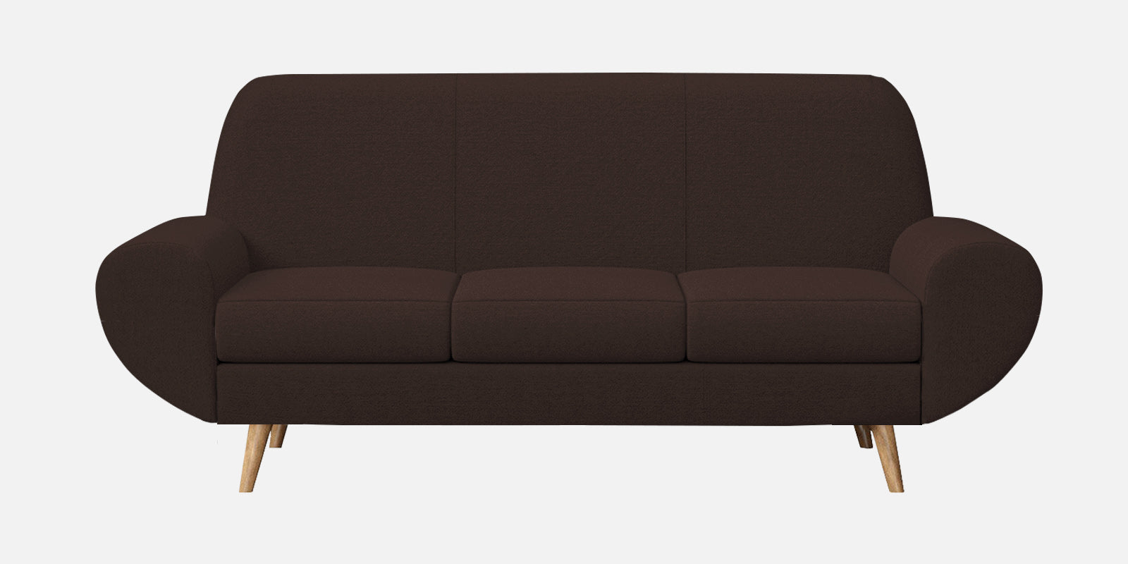 Jessy Fabric 3 Seater Sofa In Coffee Brown Colour