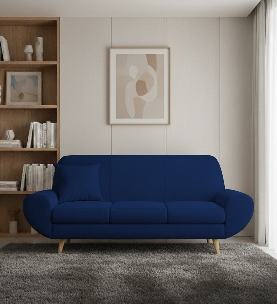 Jessy 3 Seater Fabric Sofa - Royal Blue by Febonic Living
