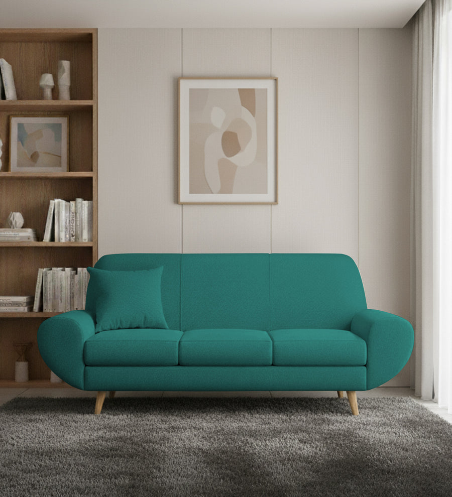 Jessy 3 Seater Fabric Sofa - Sea Green by Febonic Living