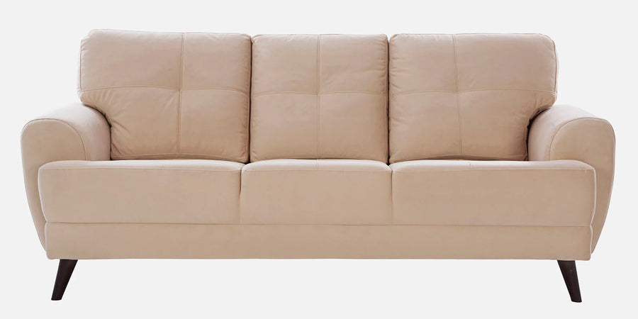 Jisba Fabric 3 Seater Sofa In Beige Colour - Febonic Living