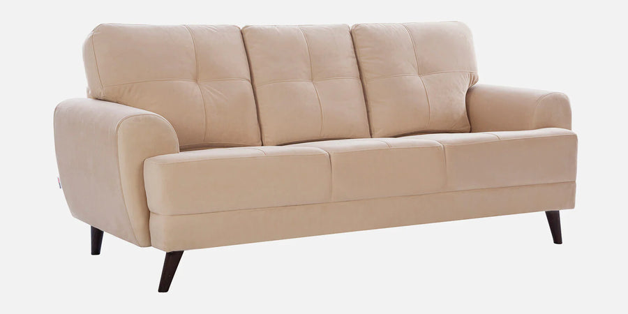 Jisba Fabric 3 Seater Sofa In Beige Colour - Febonic Living