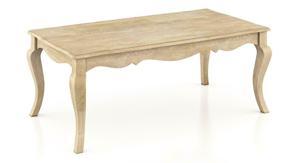 Jonita Rectangular Solid Wood Coffee Table In White Finish