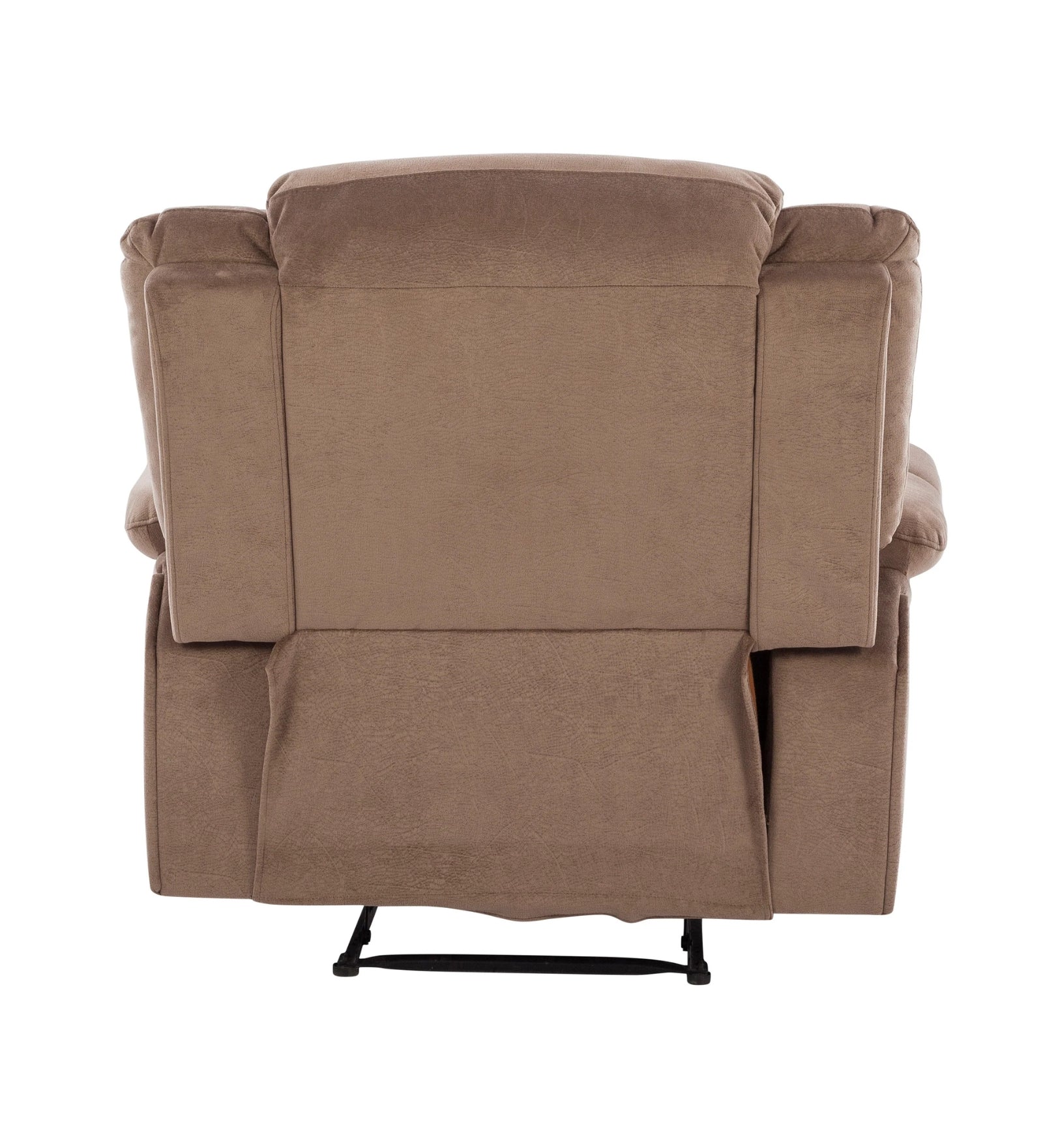 Joy 1 Seater Motorized Velvet Fabric Recliner - Mocha Mouse - Back View by Febonic Living