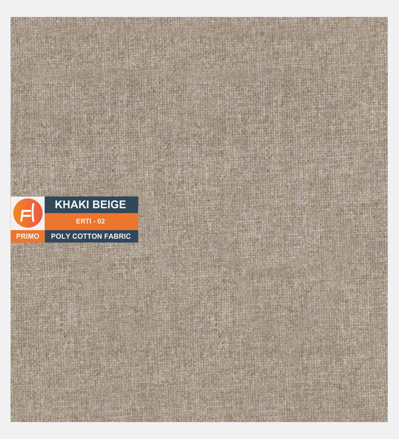 Primo Poly Cotton Fabric Khaki Beige Colour