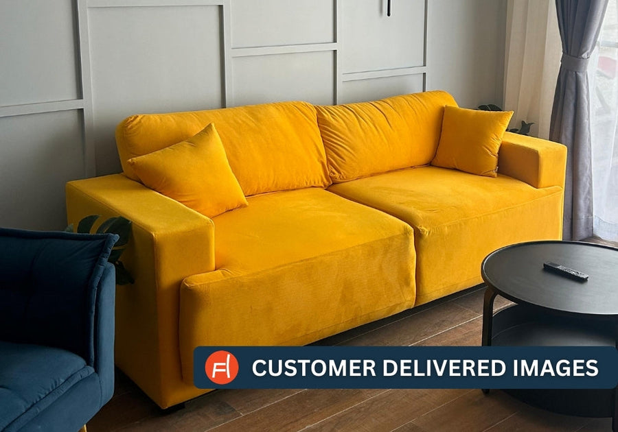 Kosta Velvet 3 Seater Sofa In Mocha Brown Colour - Febonic Living