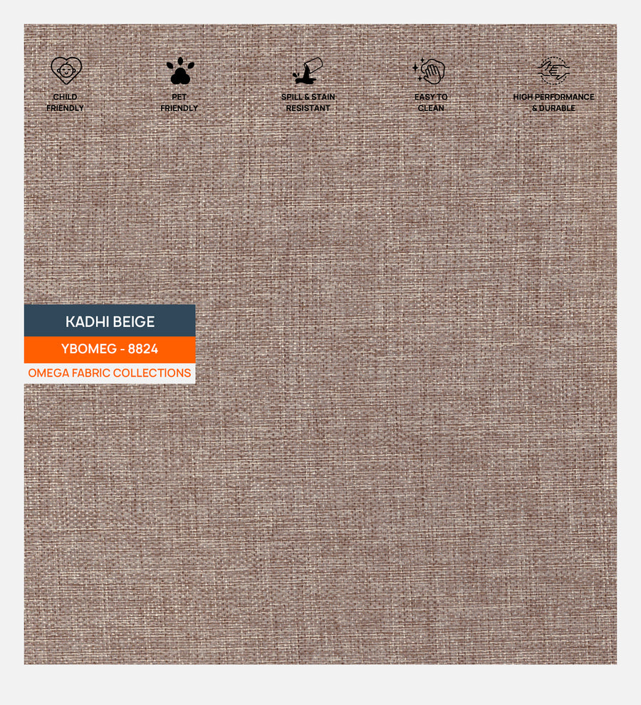 Devo Fabric 1 Seater Sofa In Kadhi Beige Colour - Febonic Living