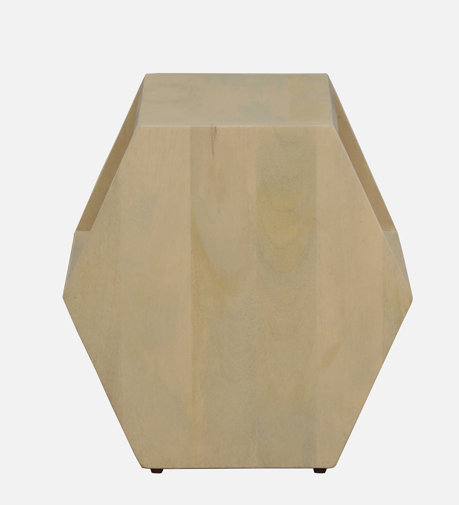 Boise Solid Wood End Table In Gold Wash Finish - Febonic Living