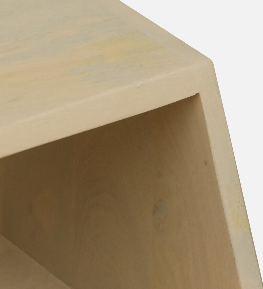 Boise Solid Wood End Table In Gold Wash Finish - Febonic Living