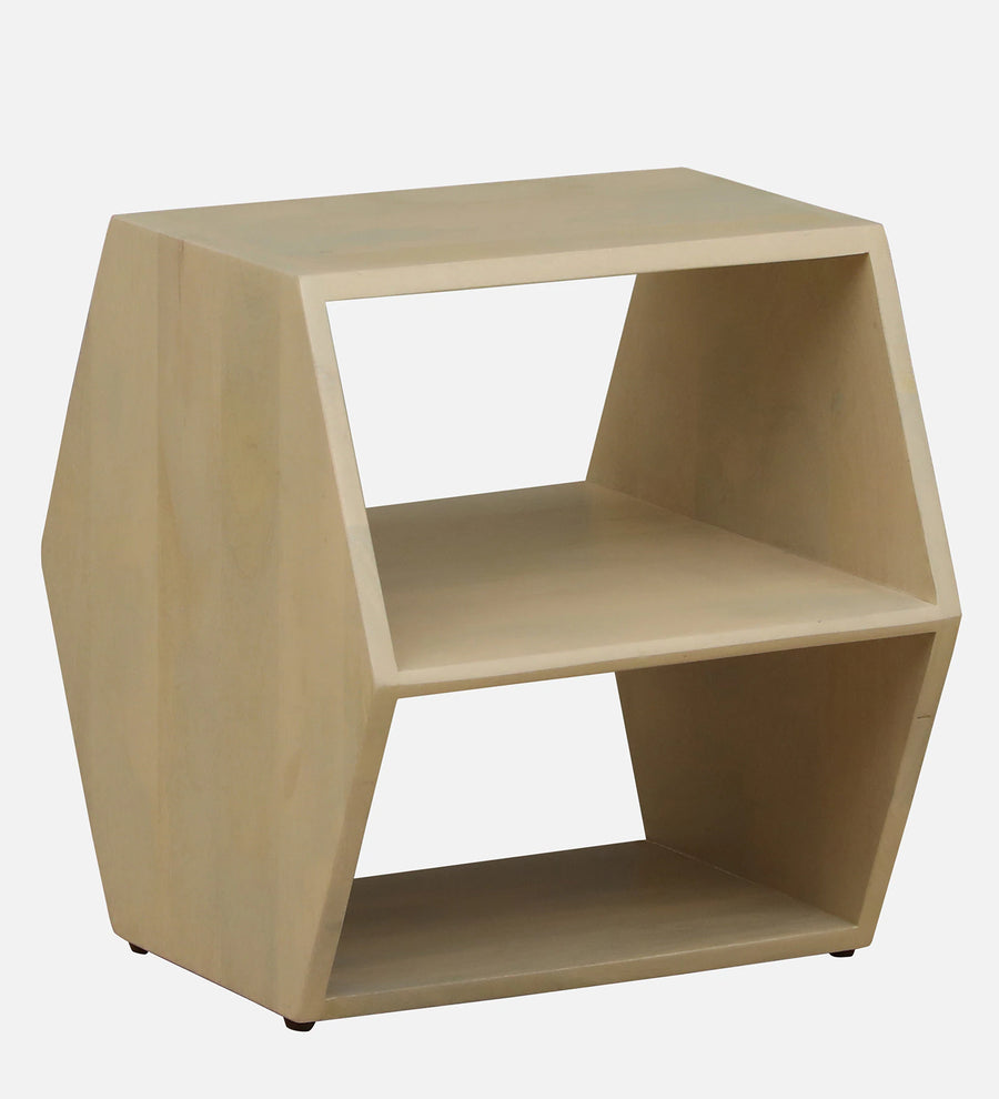 Boise Solid Wood End Table In Gold Wash Finish - Febonic Living