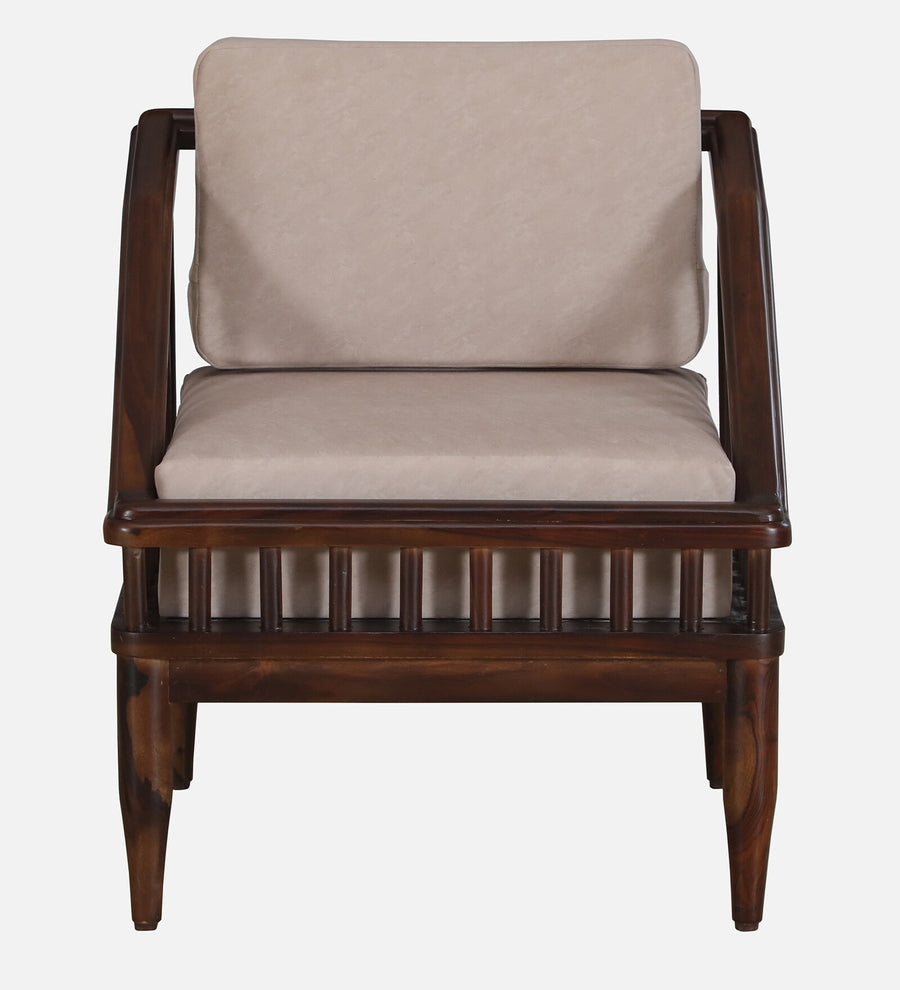 Kotla Sheesham Wood 1 Seater Sofa In Provincial Teak Finish - Febonic Living