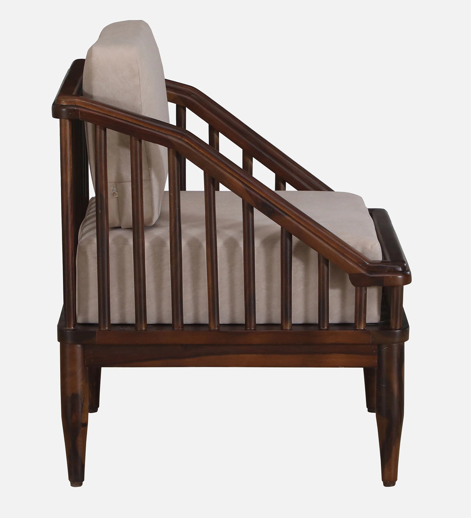 Kotla Sheesham Wood 1 Seater Sofa In Provincial Teak Finish - Febonic Living