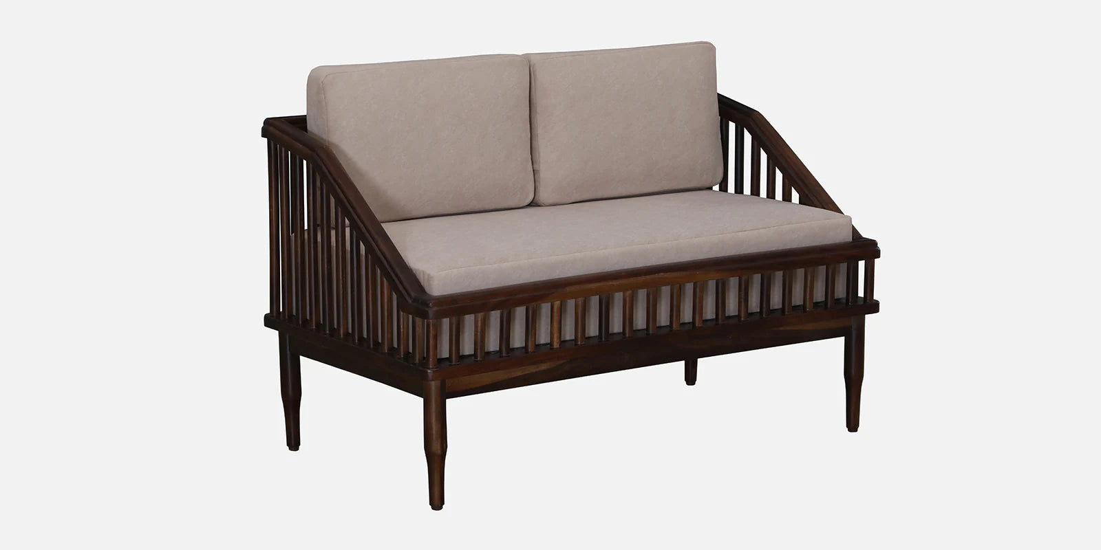 Kotla Sheesham Wood 2 Seater Sofa In Provincial Teak Finish - Febonic Living