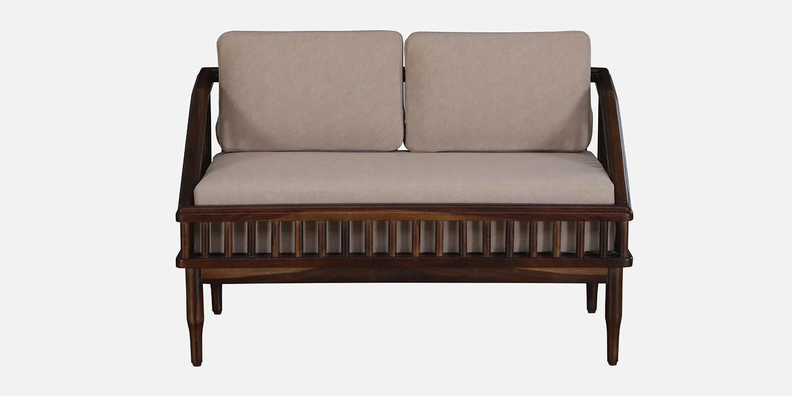 Kotla Sheesham Wood 2 Seater Sofa In Provincial Teak Finish - Febonic Living