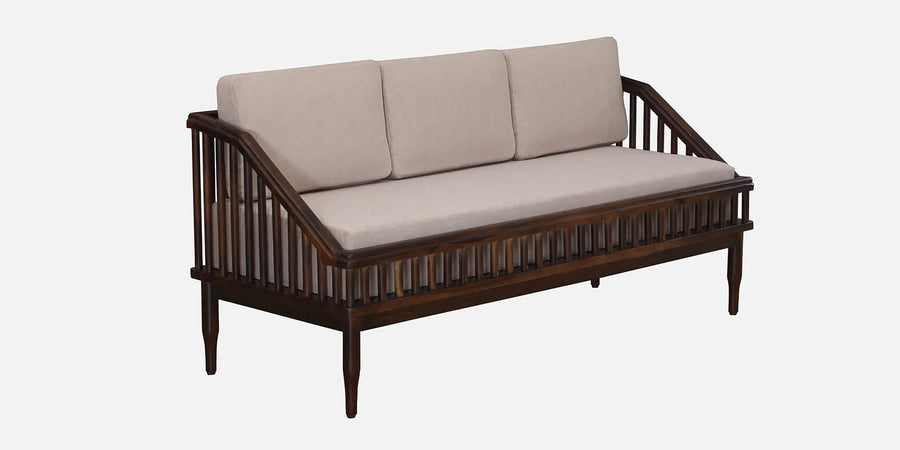 Kotla Sheesham Wood 3 Seater Sofa In Provincial Teak Finish - Febonic Living