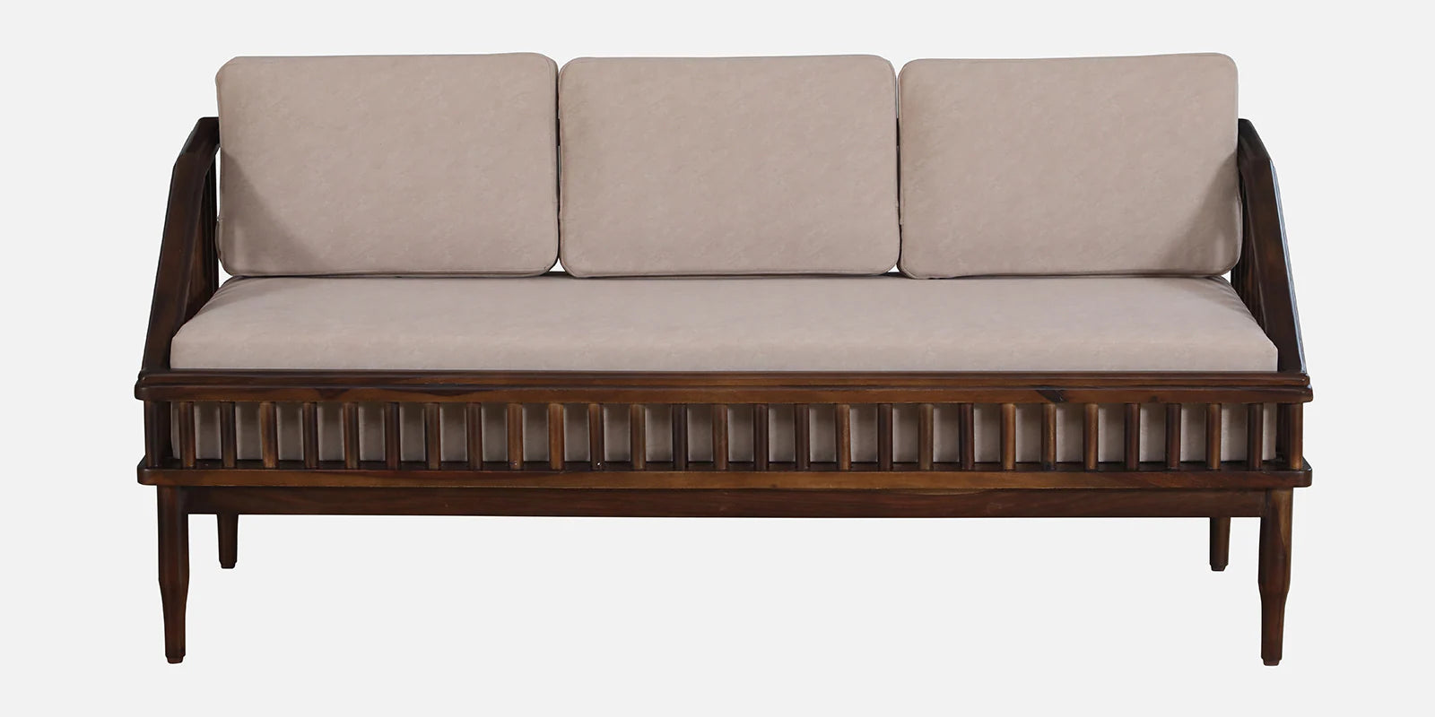 Kotla Sheesham Wood 3 Seater Sofa In Provincial Teak Finish - Febonic Living