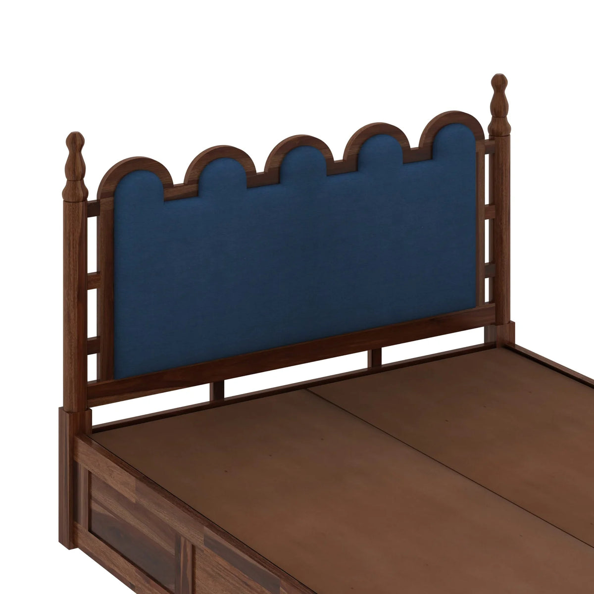 Katu Sheesham Wood King Size Bed In Provincial Teak Finish With Hydraulic Storage