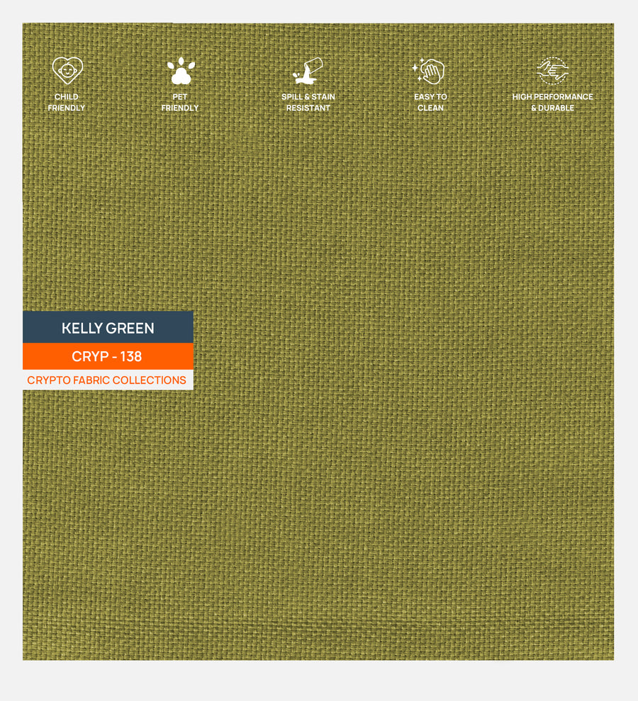 Wener Fabric 1 Seater Sofa In Kelly Green Colour - Febonic Living