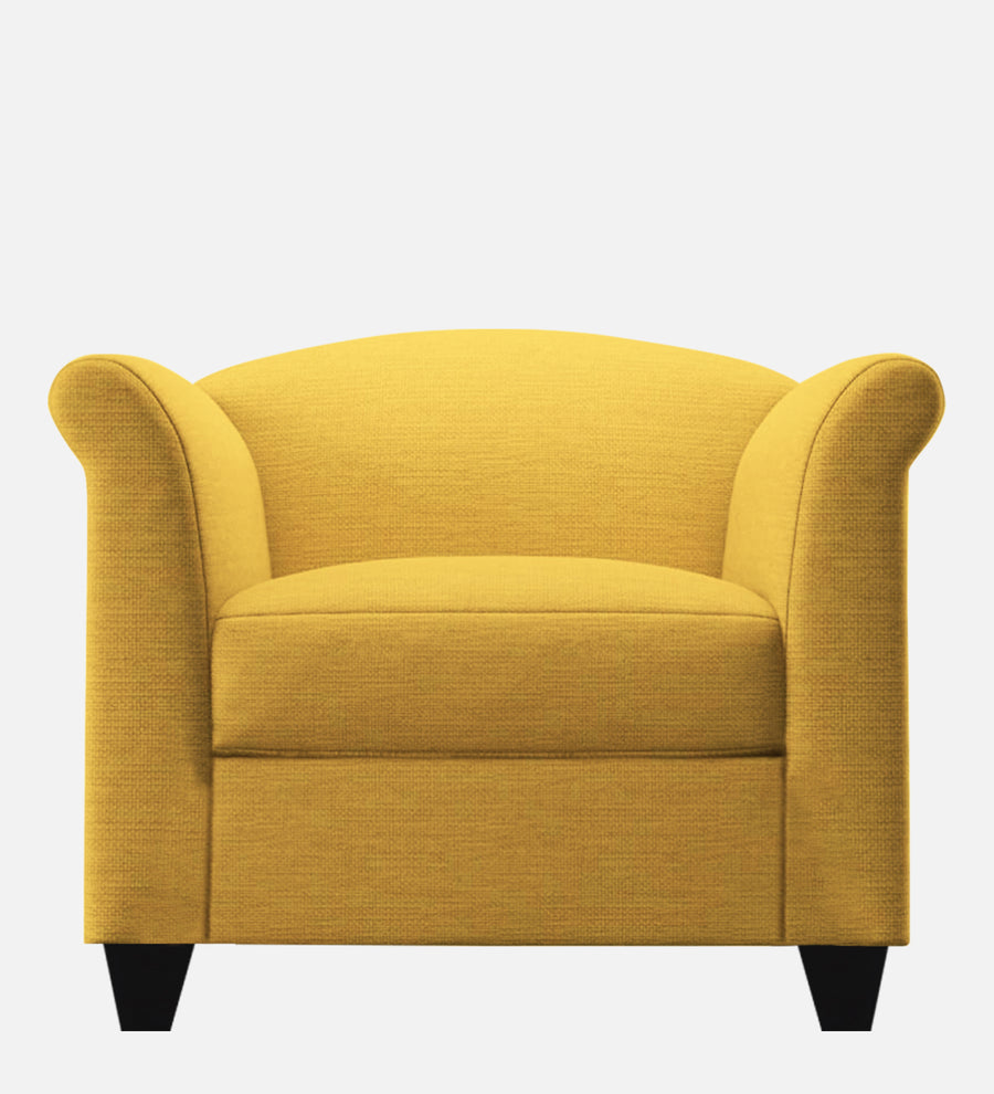 Kimber Fabric 1 Seater Sofa In Bold Yellow Colour - Febonic Living